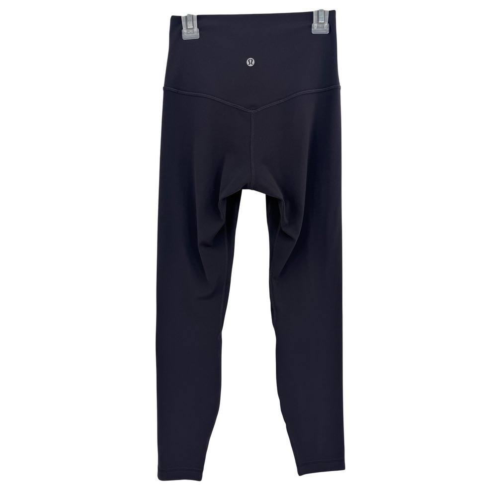Lululemon High Rise Athletic Leggings Charcoal Black Yoga Pants Womens Size 2-4